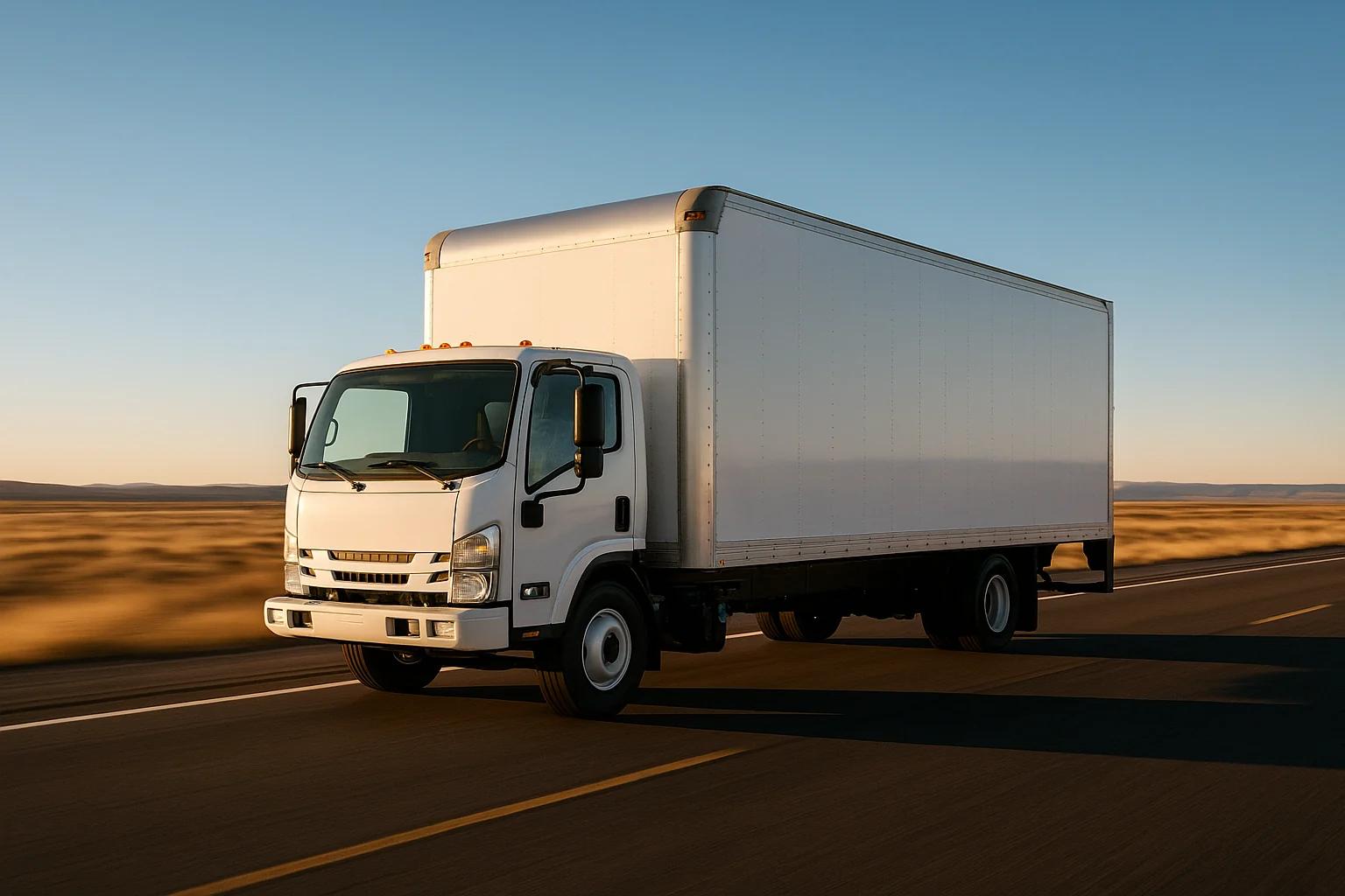 Shamina Vanlines moving truck on the highway